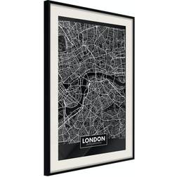 Arkiio Affisch Dark Map of London [Poster] 30x45 Poster